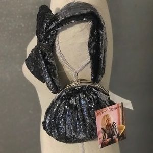 Vintage Betsey Johnson sequin bow purse